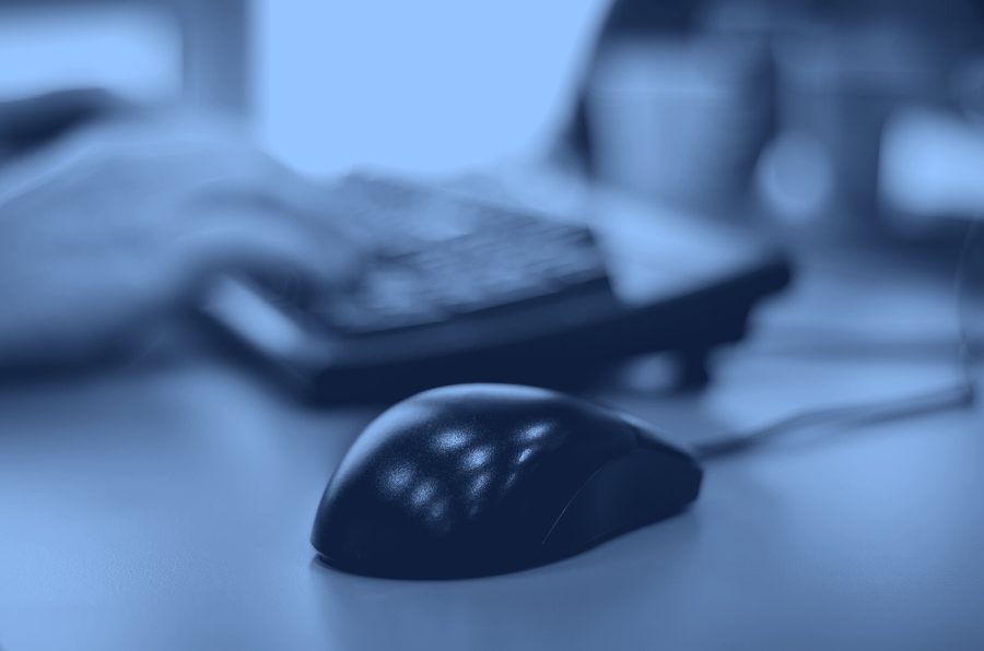 Working at a desk on a mail migration